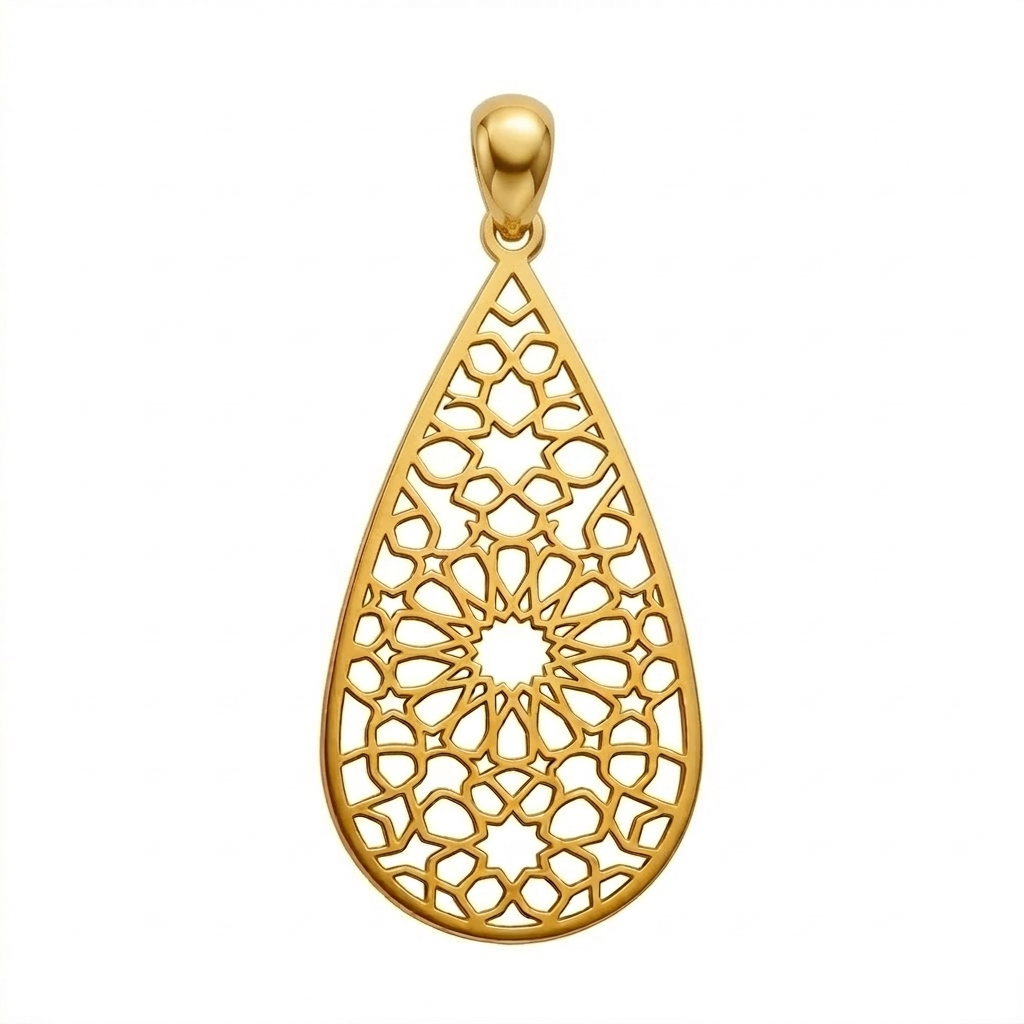 Own pendant prototype, Andalusian geometric design